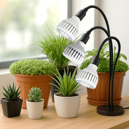 LED Grow Light Bulb – 12W Energy-Efficient Indoor Plant Lamp for Seedlings, Herbs, Vegetables, Houseplants and Year-Round Home Gardening