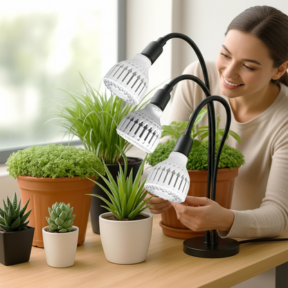 LED Grow Light Bulb – 12W Energy-Efficient Indoor Plant Lamp for Seedlings, Herbs, Vegetables, Houseplants and Year-Round Home Gardening