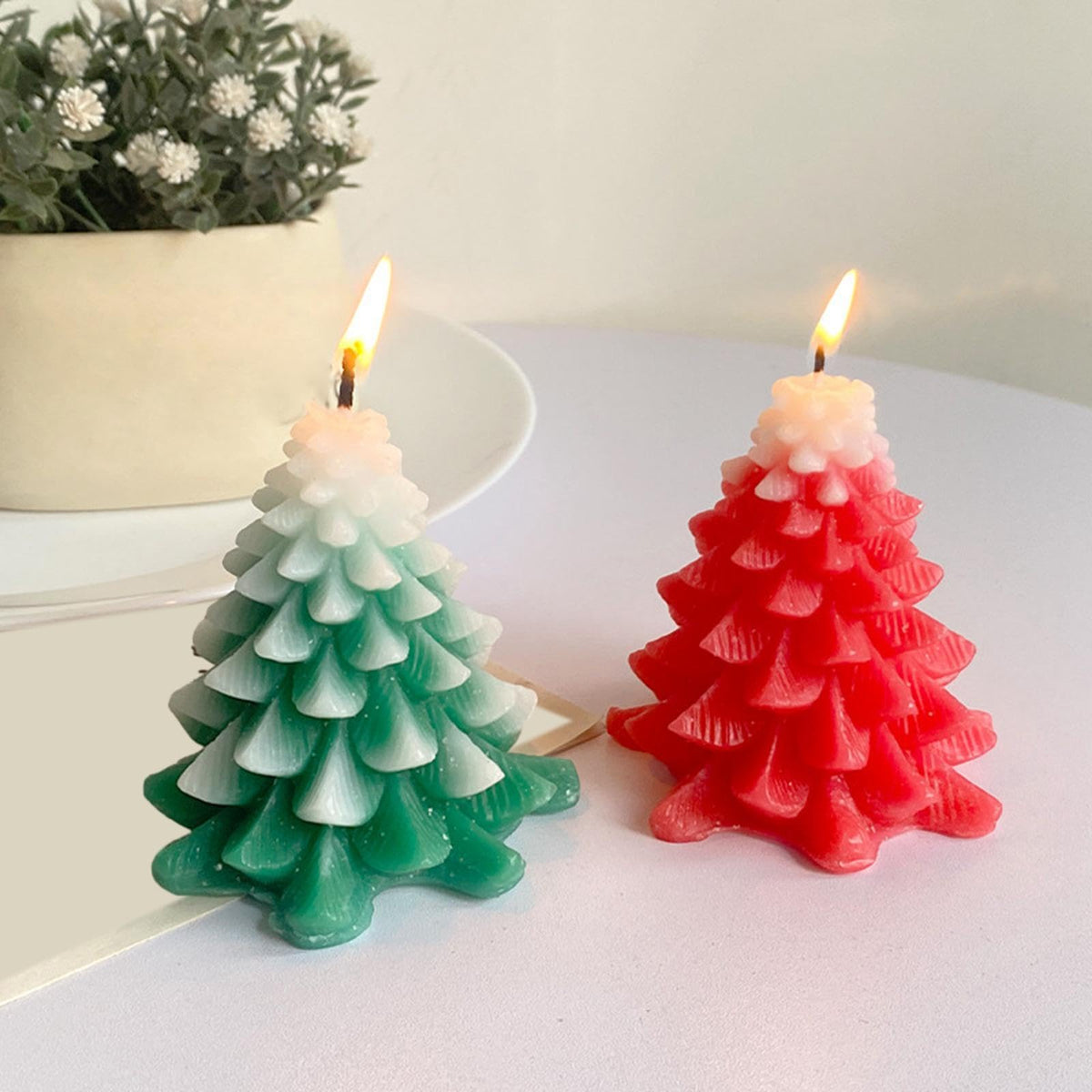 3D Christmas Tree Silicone Mold – DIY Resin, Candle and Soap Making Mold for Creative Holiday Crafts