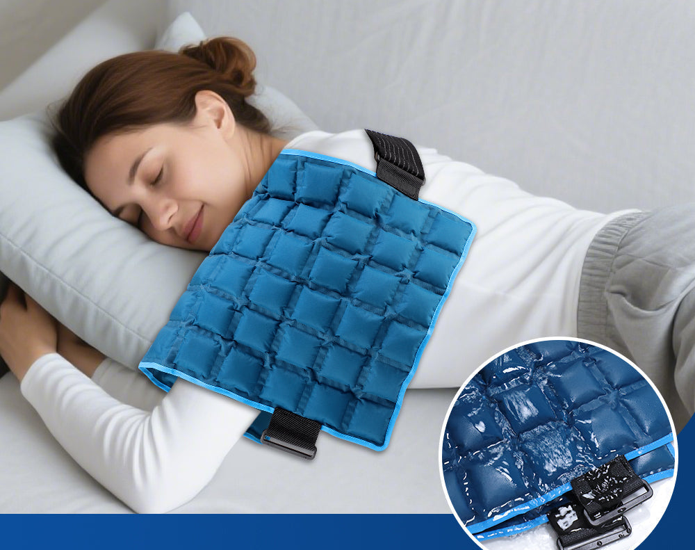 Large Reusable Hot Cold Gel Pack – Flexible Cooling and Heating Cushion for Knees, Legs, Back, Neck, Shoulders and Post-Workout Muscle Comfort