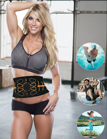 Smart EMS Abdominal Toning Belt – USB Rechargeable Muscle Stimulator and Ab Trainer for Core Fitness, Body Toning and Workout Support