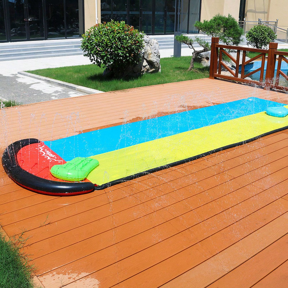 Lawn Water Slide Sprinkler – Outdoor Splash Toy with Body Board for Kids and Families, Perfect for Summer Backyard Water Play
