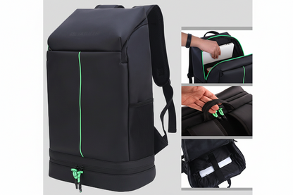 Large-Capacity Outdoor Shoulder Bag – Waterproof Wear-Resistant PU Travel and Sports Duffel with Shoe Compartment for Hiking, Gym and Weekend Trips