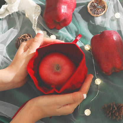 Christmas Apple Gift Bags Set - Festive Holiday Packaging Pouches for Party Favors and Seasonal Gift Giving