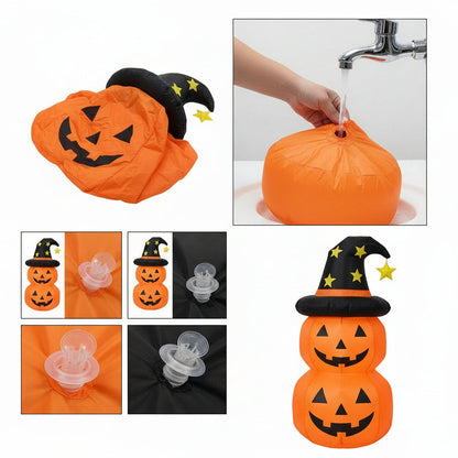 Halloween Inflatable Pumpkin Ghost Decoration - PVC Party Prop for Haunted House Displays and Seasonal Festivities
