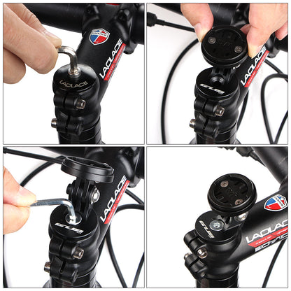 Aluminum Bicycle Computer Mount – Stem Mounted Cycling Computer Holder for GPS Bike Computers, Speedometers and Stopwatches