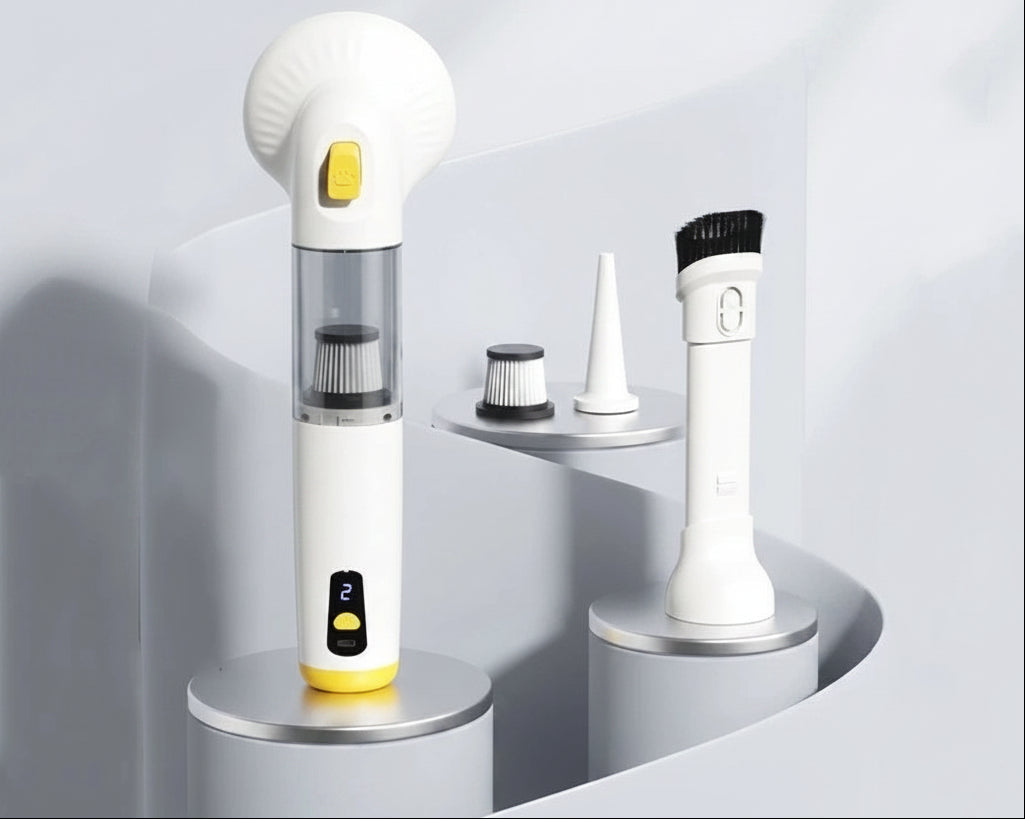 Wireless Handheld Vacuum – Strong-Suction Type-C Rechargeable Dust Buster with Pet Grooming Comb, Low-Noise Cleaning and Multi-Purpose Home or Car Use