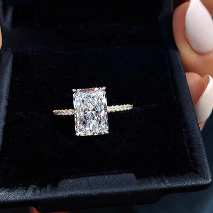 Oval Radiant Moissanite Ring – 1-3CT D Color VVS Diamond-Look S925 Silver White Gold-Plated Jewelry for Women, Engagements, Weddings and Luxury Gifts