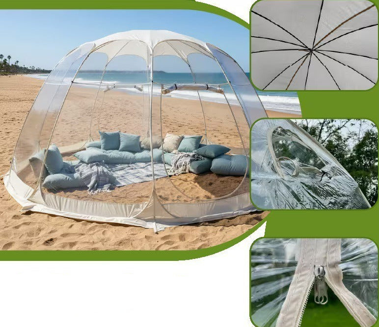Large Pop-Up Bubble Tent – Weatherproof Outdoor Igloo Screen House for Camping, Patios and Gardens with Oversized Space and Cold-Weather Protection