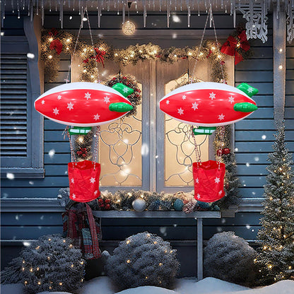 Inflatable Christmas Spaceship – LED Outdoor Holiday Yard Decoration for Festive Displays and Winter Celebrations