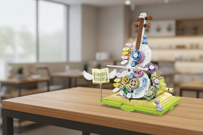 Flower Violin Building Blocks – Creative Assembly Toy for Girls and Decorative Display