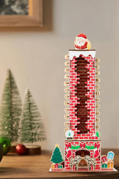Farmhouse Christmas Advent Calendar – Rustic Holiday Countdown Decoration for Living Room Displays