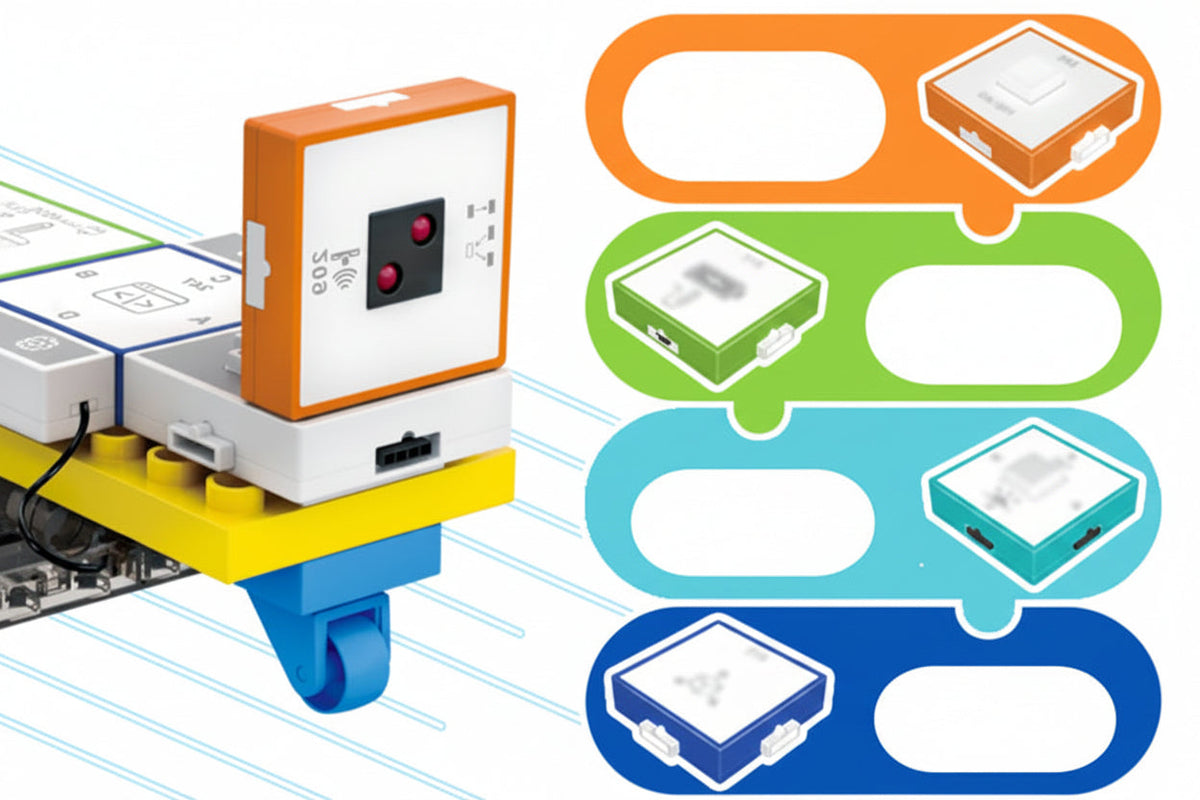 Electronic Programming Building Blocks Set – Educational STEM Construction Toy for Kids Learning Coding, Electronics, Physical Computing and Creativity