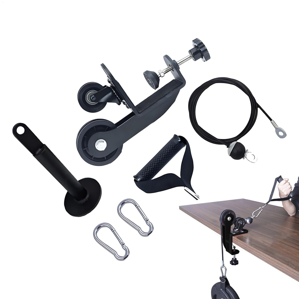 Forearm Wrist Trainer – Adjustable Silent Pulley Strength Device for Arm Wrestling, Grip Power and Muscle Development