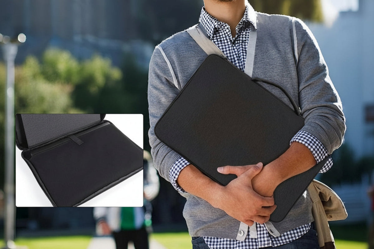 Portable Laptop Sun Shade – Foldable 14–16 Inch Computer Protection Bag for Outdoor Work, Glare Reduction and Comfortable Screen Viewing
