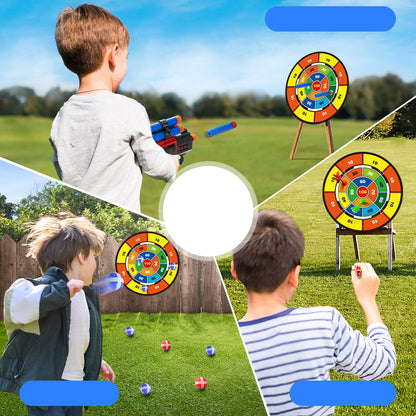 Archery Toy Set - Kids Bow and Arrow Game with Target Board, Night Lights and Indoor Outdoor Family Fun