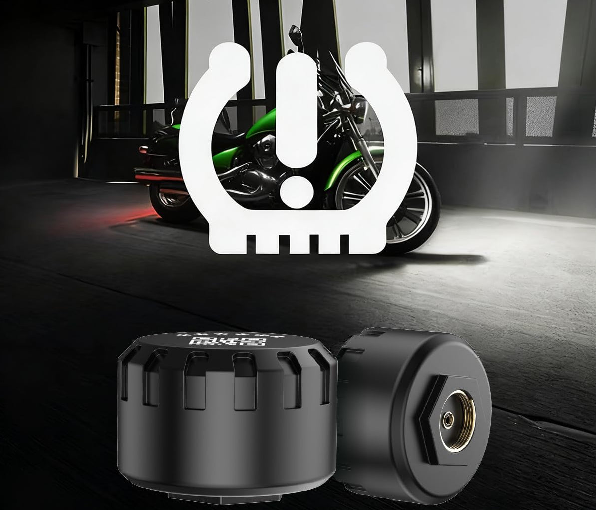 Bluetooth Motorcycle TPMS – Real Time Tire Pressure and Temperature Monitoring System with IP67 Waterproof Protection and App Alerts