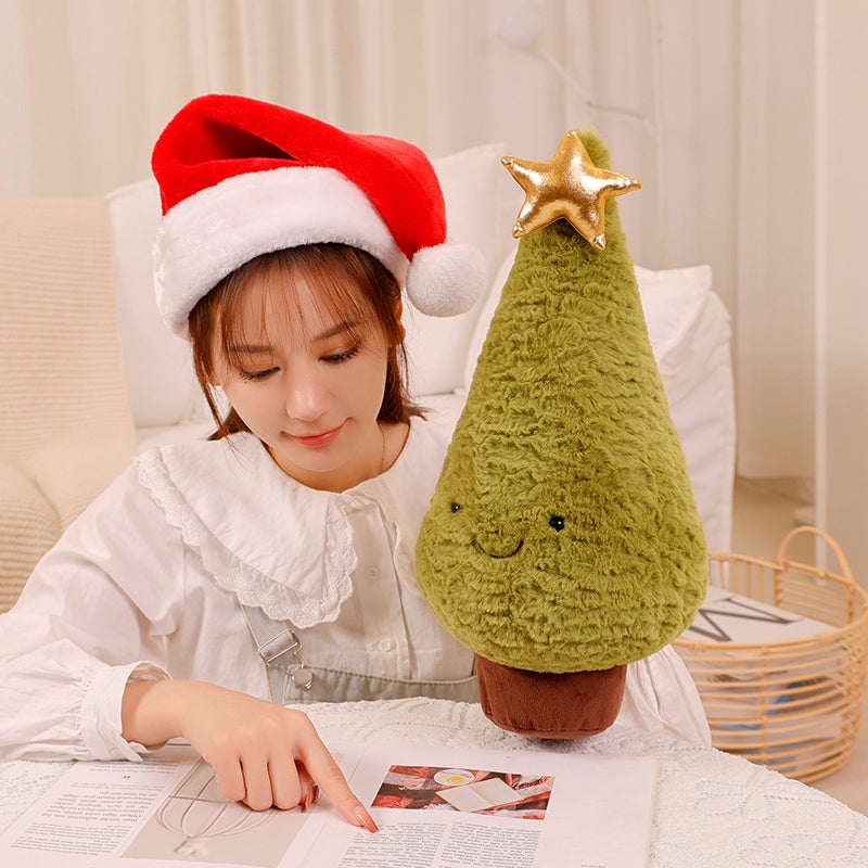 Kawaii Christmas Plush Tree and Elk Doll – Soft Holiday Stuffed Toy for Home Decor and Kids Gifts