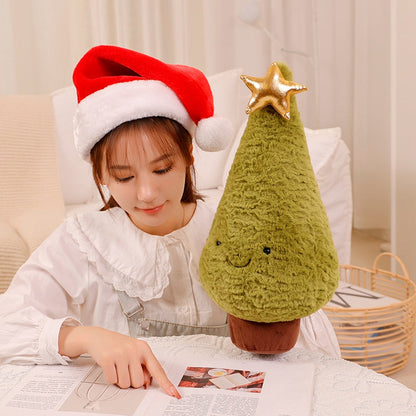 Kawaii Christmas Plush Tree and Elk Doll – Soft Holiday Stuffed Toy for Home Decor and Kids Gifts