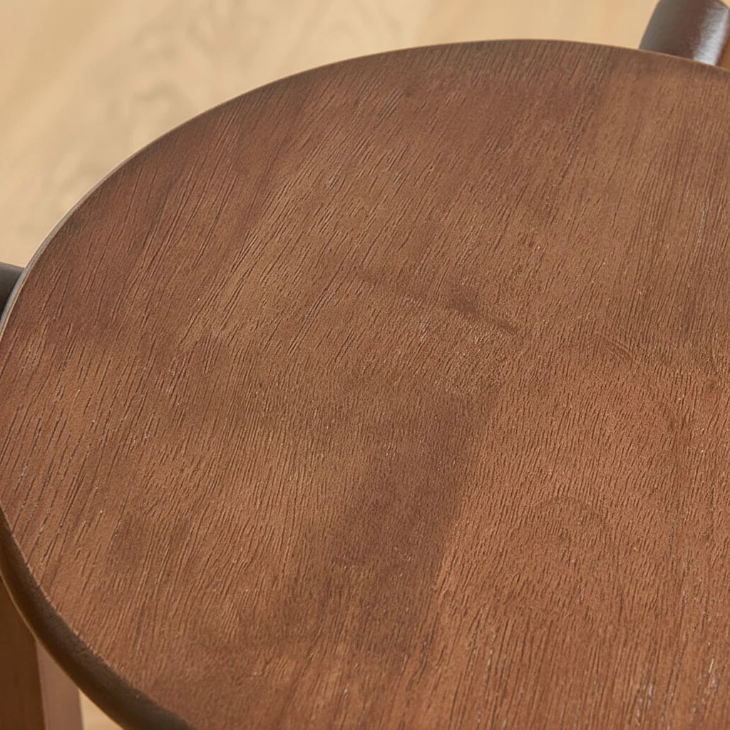 Solid Wood Dining Table Stool – Modern Stackable Rubber Wood Chair for Dining Room, Kitchen and Living Space.