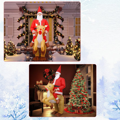 Inflatable Santa Claus Costume - Christmas Mascot Cosplay Outfit for Adults and Kids Holiday Celebrations