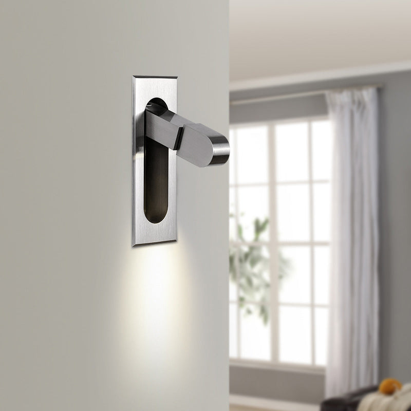 Modern LED Wall Light – Adjustable Recessed Indoor Lamp for Bedroom Bedside Reading, Hotels and Contemporary Home Interior Lighting