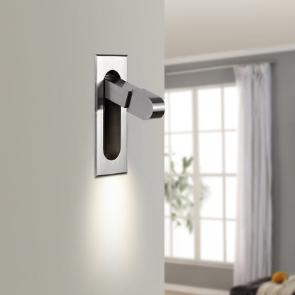 Modern LED Wall Light – Adjustable Recessed Indoor Lamp for Bedroom Bedside Reading, Hotels and Contemporary Home Interior Lighting