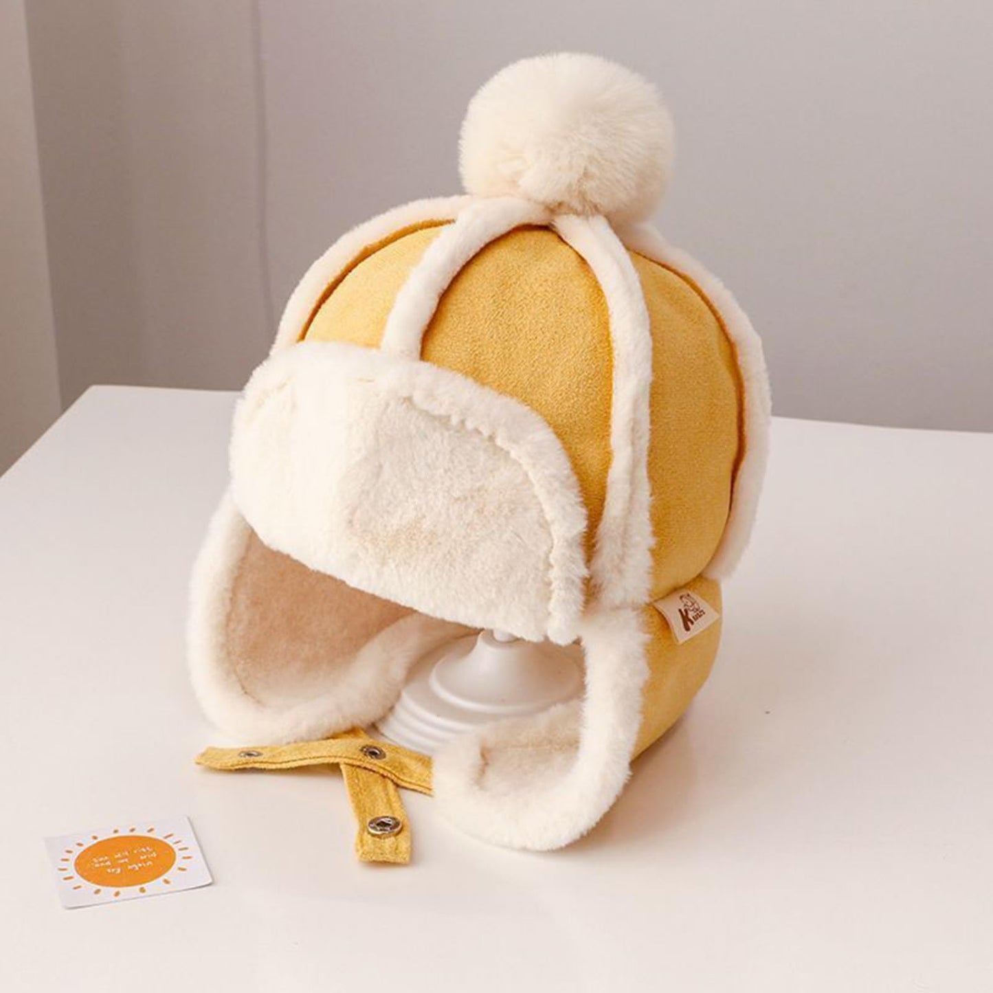 Kids Winter Bomber Hat – Plush Ear Protection Trapper Cap for Babies and Toddlers with Warm Outdoor Comfort