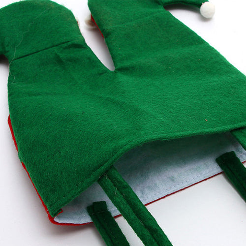 Christmas Elf Candy Bag – Festive Hanging Stocking Gift Pouch for Holiday Treats, Tree Decorations and Party Favors