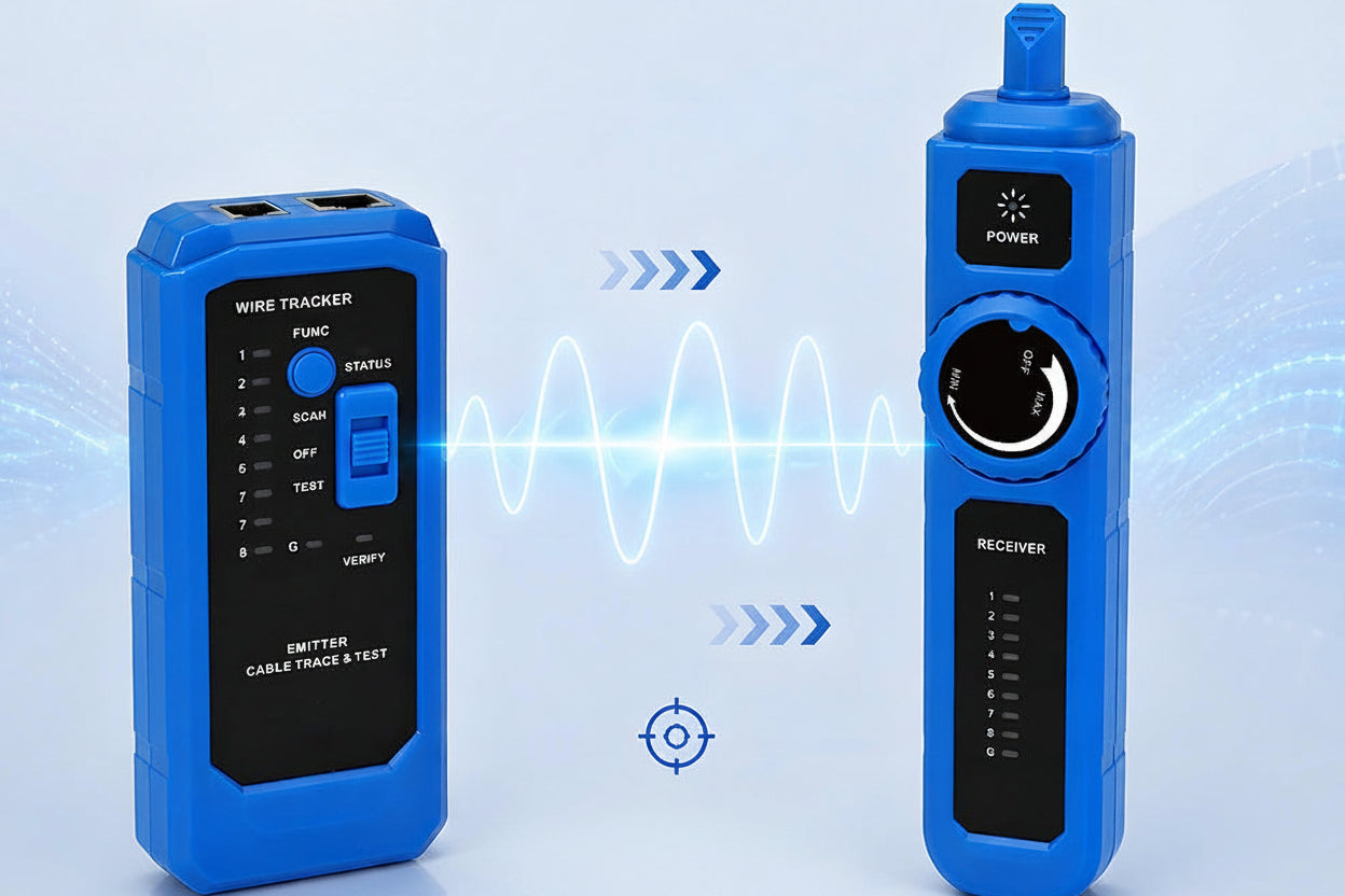 Anti-Burn Wire Tracker – RJ45 RJ11 Network Cable Tester and Line Locator for CAT5 CAT6 LAN and Telephone Repair Troubleshooting