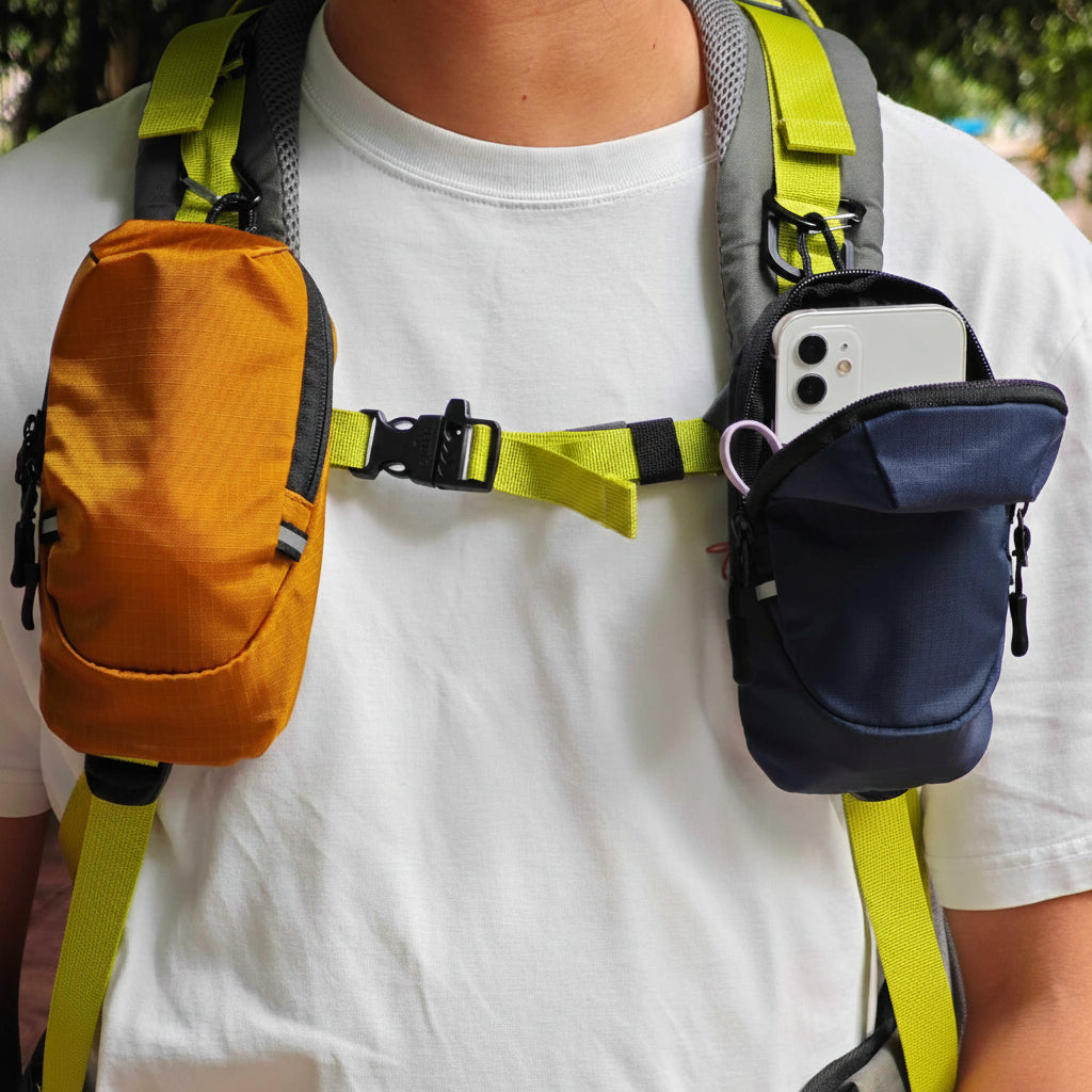 Backpack Strap Phone Pouch – Lightweight Water-Resistant Shoulder Storage Bag for Hiking, Travel and Outdoor Essentials with Easy-Access Compact Design