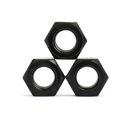 Carbon Steel Hex Nut Set – DIN934 Black Grade 8.8 Assorted Metric Hexagon Nuts for Repairs, DIY and Industrial Fastening