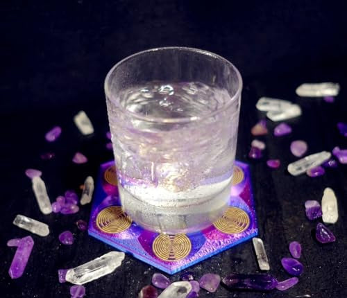 Polarizing Disk Energy Bowl – Multi-Frequency Oscillator Crystal Purification Decor for Meditation Spaces, Display and Relaxing Home Ambience
