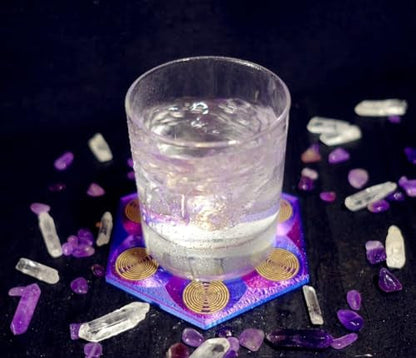 Polarizing Disk Energy Bowl – Multi-Frequency Oscillator Crystal Purification Decor for Meditation Spaces, Display and Relaxing Home Ambience
