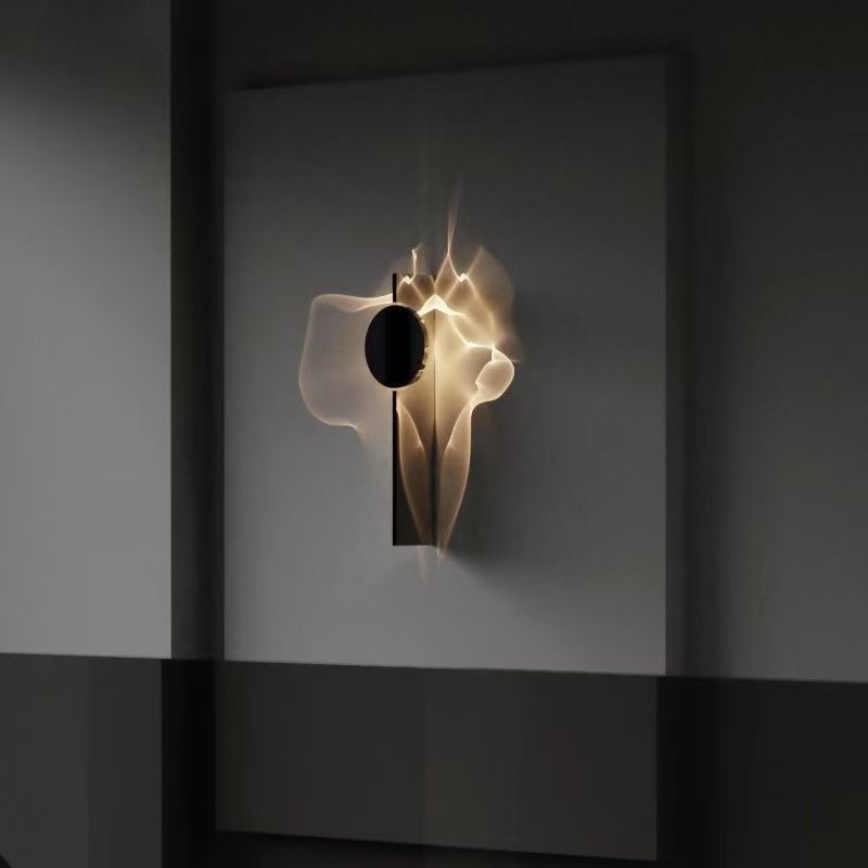 Nordic Corrugated LED Wall Sconce – Artistic Bedroom and Hallway Ambient Wall Lighting for Modern Home Decoration