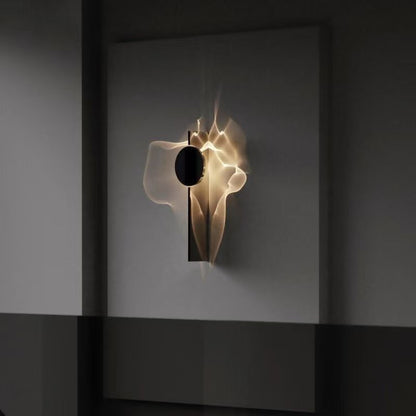 Nordic Corrugated LED Wall Sconce – Artistic Bedroom and Hallway Ambient Wall Lighting for Modern Home Decoration