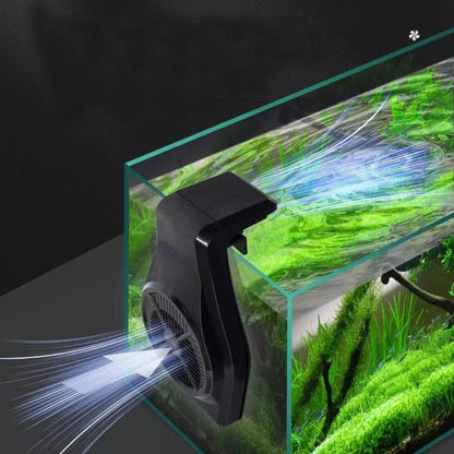 Mini Aquarium Cooling Fan – Adjustable Hanging Fish Tank Chiller for Temperature Control, Quiet Water Cooling System for Tropical Aquariums