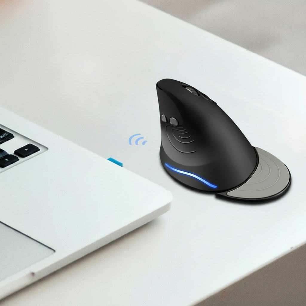 Vertical Wireless Gaming Mouse – Ergonomic 2.4GHz Optical Computer Mouse with Six Buttons and Adjustable DPI for PC and Laptop Use