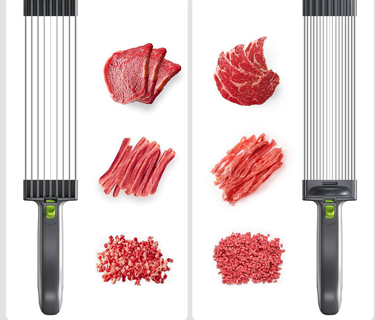 Adjustable Meat Slicer – Stainless Steel Manual Cutter with 2mm or 4mm Thickness Settings for Jerky, Meat and Kitchen Food Preparation