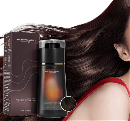 Gray Hair Dye Shampoo – Semi-Permanent Hair Color Treatment for Women and Men with Black, Brown or Purple Shades for Easy At-Home Coverage