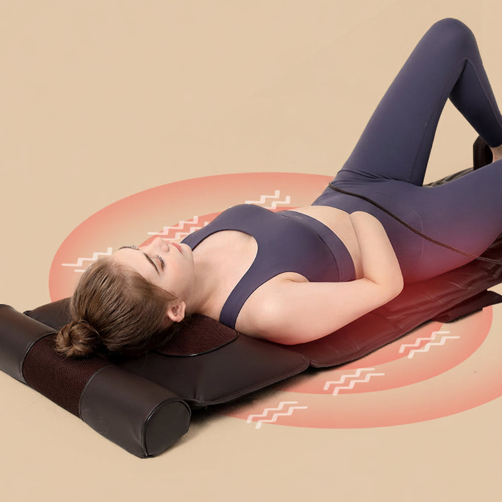 Foldable Electric Massage Mattress – Full-Body Heated Pad with Kneading and Vibration Functions for Relaxation, Comfort and Home Wellness