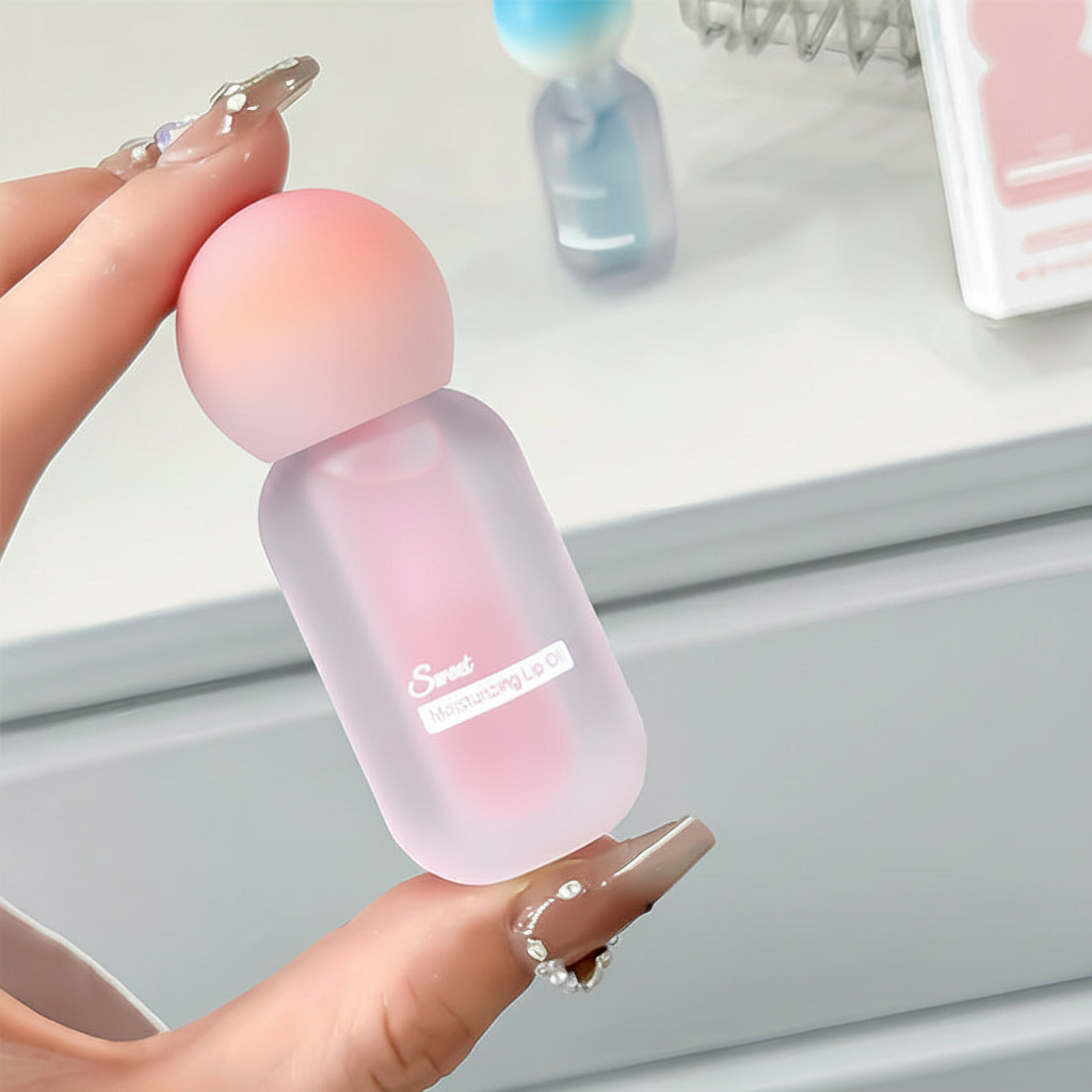 Peach Jelly Lip Oil – Hydrating Transparent Gloss with Glass-Like Shine, Fruit-Inspired Finish and Plumping Look for Smooth Everyday Lip Makeup