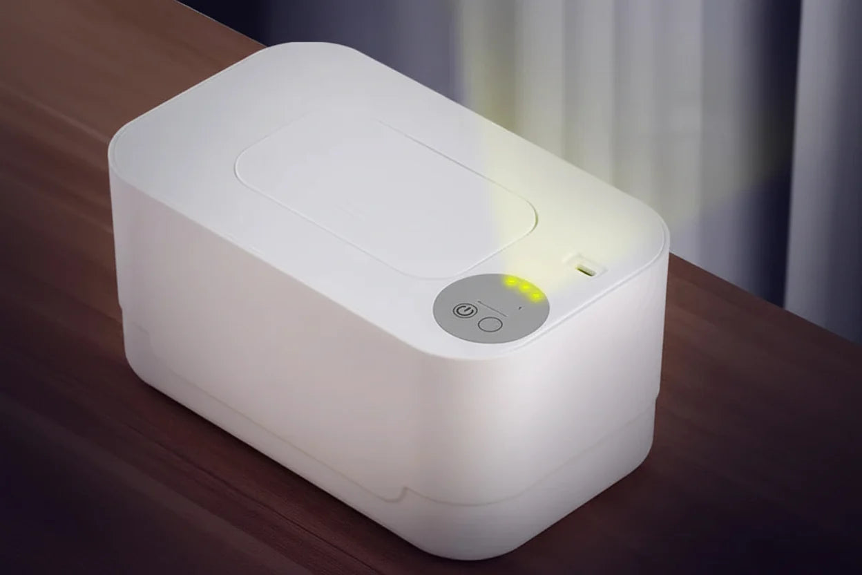 Baby Wipe Warmer with LED Display - Portable USB Wet Wipe Heating Box for Home, Car and Nursery Convenience