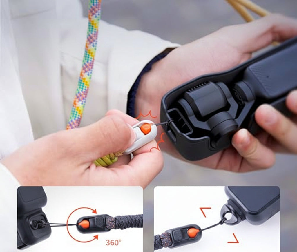 DJI Osmo Pocket 3 Camera Strap – Adjustable 2-in-1 Shoulder and Wrist Strap for Secure Carrying, Everyday Vlogging and Travel Photography