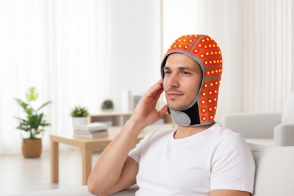 Red Light Heating Hat – Warm Head and Neck Relaxation Cap for Soothing Comfort, Stress Relief and Calming At-Home Rest Sessions