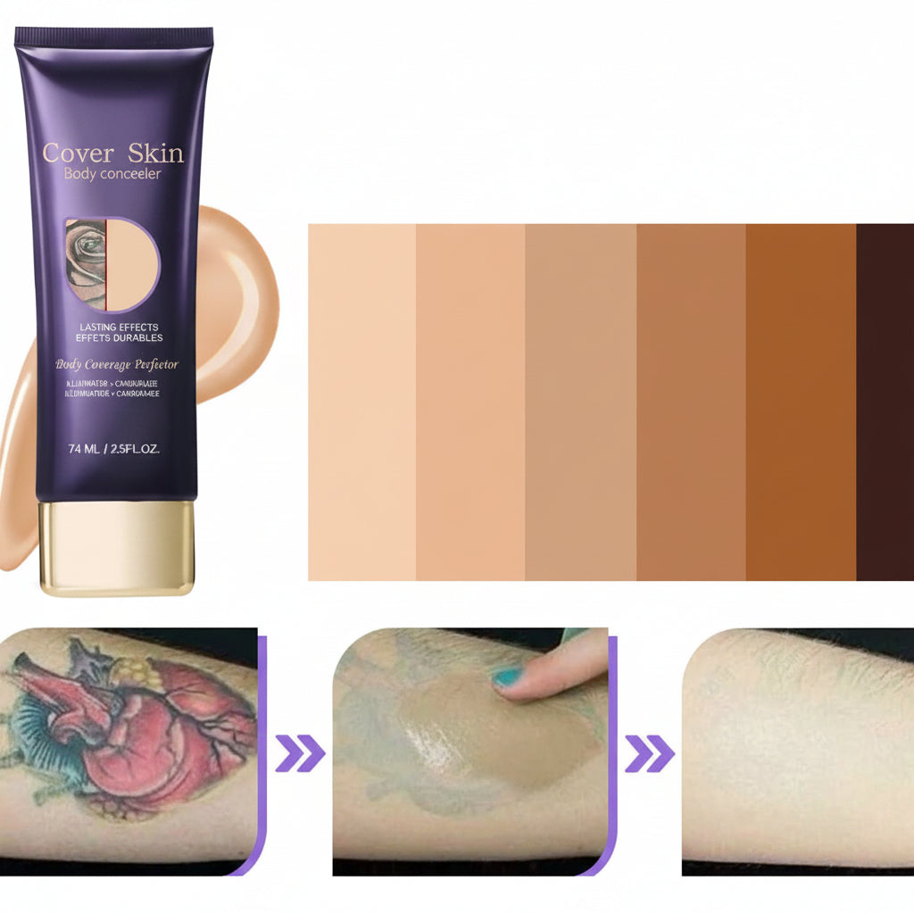 Waterproof Body Concealer – High-Coverage Lightweight Makeup with Seamless Blend and Transfer-Resistant Finish for Tattoos, Marks, Uneven Tone and Everyday Wear