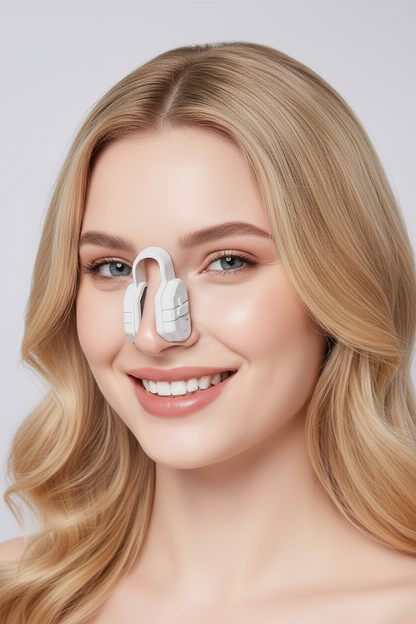 EMS Nose Shaper Clip – Microcurrent Pulse and Vibration Beauty Tool for Gentle Nose Massage, Contouring Routine and Convenient At-Home Facial Care