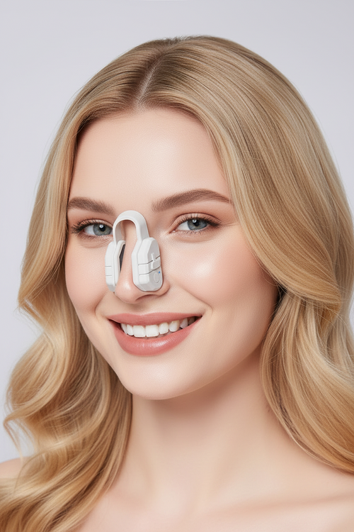 EMS Nose Shaper Clip – Microcurrent Pulse and Vibration Beauty Tool for Gentle Nose Massage, Contouring Routine and Convenient At-Home Facial Care