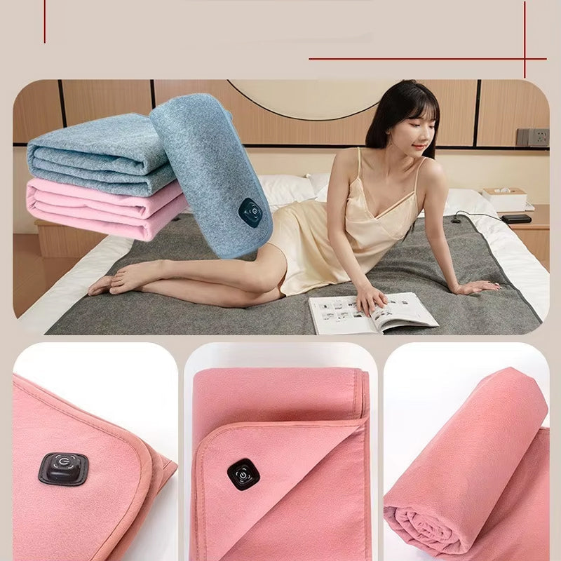 USB Heated Mattress Pad - Portable Washable Electric Heating Mat for Bedroom, Office and Outdoor Use