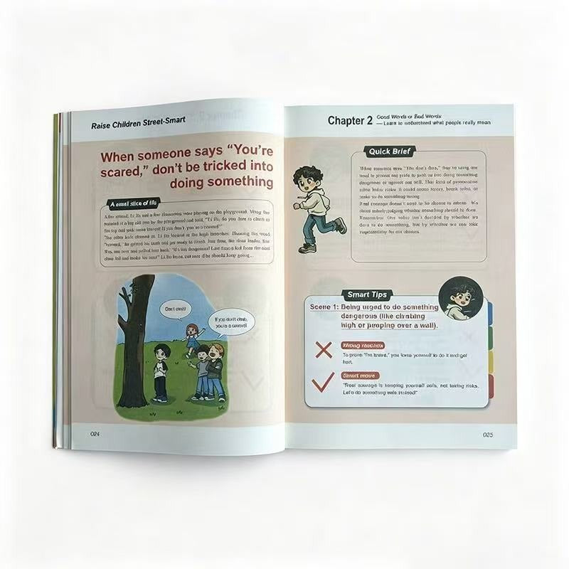 Children’s Street-Smart and Leadership Book Set – Two English Educational Comic Books for Parent-Child Reading, Life Skills and Early Learning